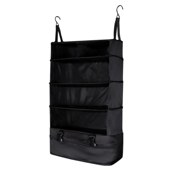 Cubo Organizador de viaje Acordeón 6 compartimientos Light Negro