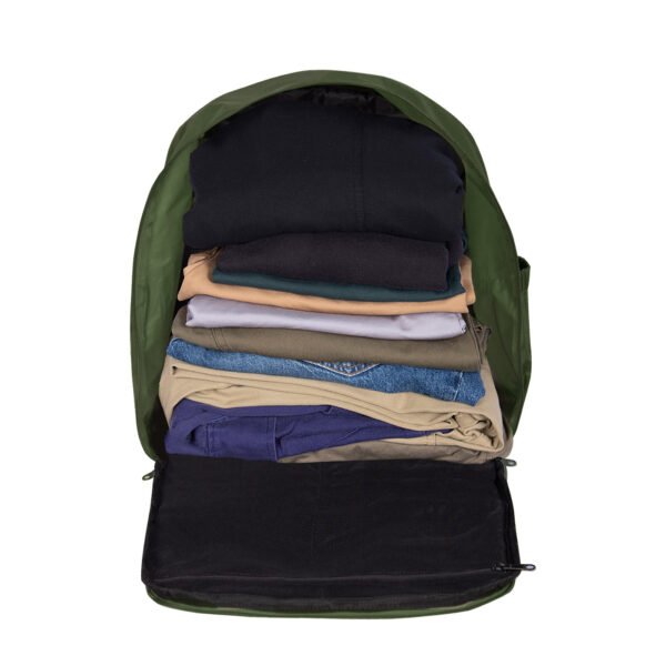 Mochila Cabina Verde Militar (Apto para Cabina de avión)