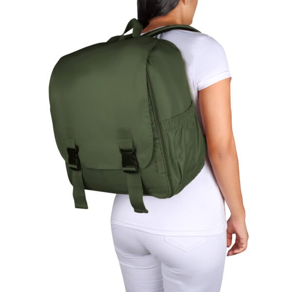 Mochila Cabina Verde Militar (Apto para Cabina de avión)