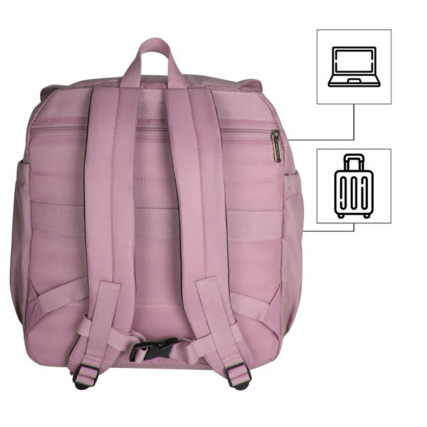 Mochila Cabina Rosado Pastel (Apto para Cabina de avión)