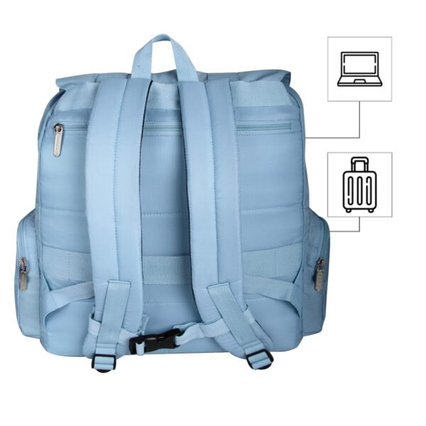 Mochila Mochilera Azul Claro (Apto para Cabina de avión)