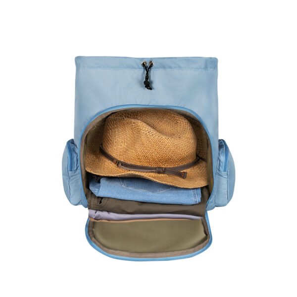 Mochila Mochilera Azul Claro (Apto para Cabina de avión)