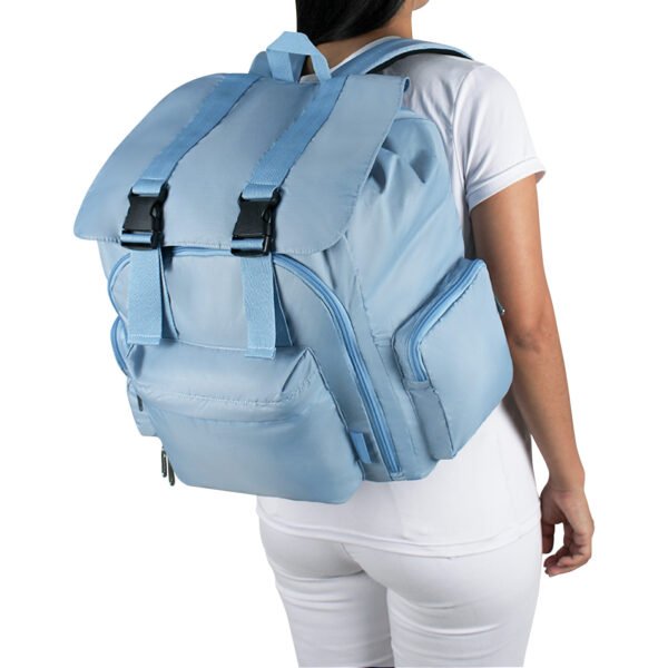 Mochila Mochilera Azul Claro (Apto para Cabina de avión)