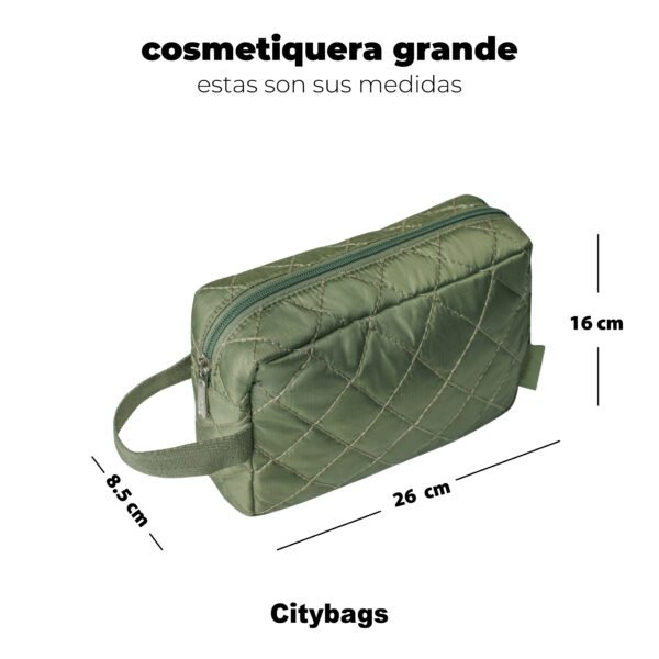 Cosmetiquera Grande Puffer Verde