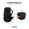 Mochila Viajera XL Light Negro