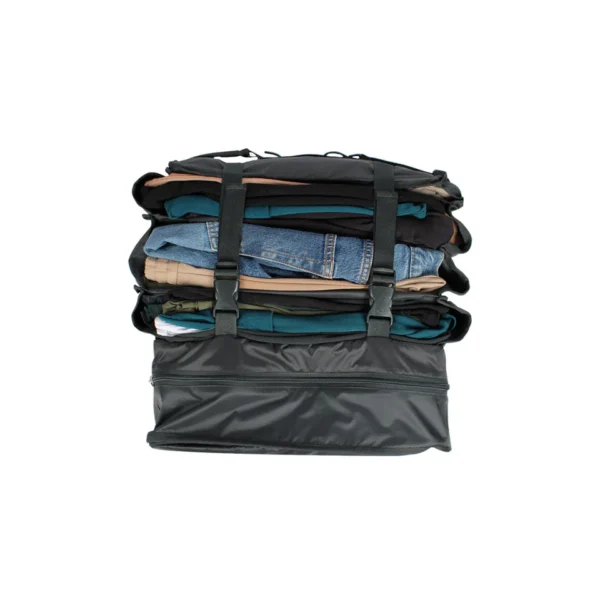 Cubo Organizador de viaje Acordeón 6 compartimientos Light Negro
