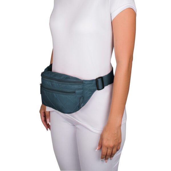 Cangurera Plegable Puffer Azul