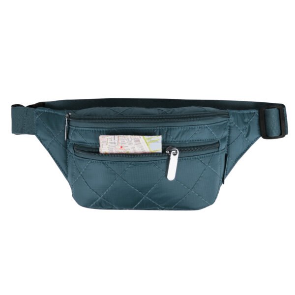 Cangurera Plegable Puffer Azul