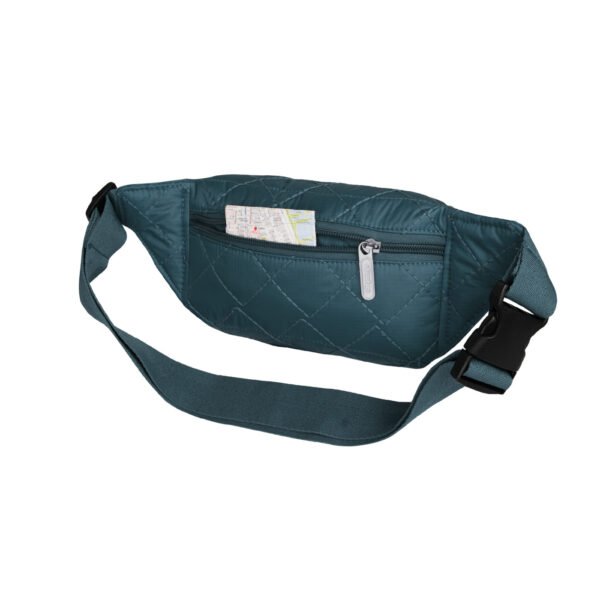 Cangurera Plegable Puffer Azul