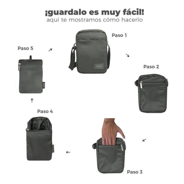 MANOSLIBRESMINIcomosepliega_2220b0c3-251f-4663-ae6d-3fbf9e5552ae Bolso Manos Libres Mini Light Negro